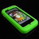 Soft Rubber Silicone Skin Cover Case for LG Arena KM900 - Lime Green