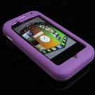 Soft Rubber Silicone Skin Cover Case for LG Arena KM900 - Purple