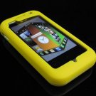 Soft Rubber Silicone Skin Cover Case for LG Arena KM900 - Yellow