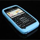 Soft Rubber Silicone Skin Cover Case for Nokia E71 - Sky Blue