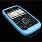 Soft Rubber Silicone Skin Cover Case for Nokia E71 - Sky Blue