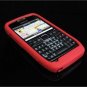 Soft Rubber Silicone Skin Cover Case for Nokia E71 - Ruby Red