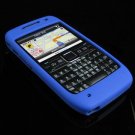 Premium Grip Soft Rubber Silicone Skin Cover Case for Nokia E71 - Blue