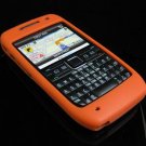 Premium Grip Soft Rubber Silicone Skin Cover Case for Nokia E71 - Orange