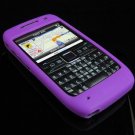 Premium Grip Soft Rubber Silicone Skin Cover Case for Nokia E71 - Purple
