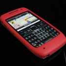 Premium Grip Soft Rubber Silicone Skin Cover Case for Nokia E71 - Red