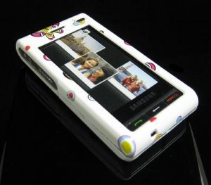 Hard Plastic Design Cover Case for Samsung Memoir T929 - White Butterfly