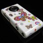 Hard Plastic Design Cover Case for Samsung Memoir T929 - White Butterfly
