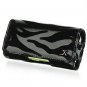 Horizontal Leather Safari Pouch Case Cover for LG Dare VX9700 - Black Zebra