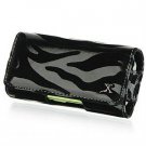 Horizontal Leather Safari Pouch Case Cover for LG VU CU920 - Black Zebra