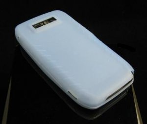 Soft Ribbed Silicone Skin Cover Case for Nokia E71 / E71x (AT&T) - Baby Blue