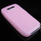 Soft Ribbed Silicone Skin Cover Case for Nokia E71 / E71x (AT&T) - Baby Pink
