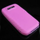 Soft Ribbed Silicone Skin Cover Case for Nokia E71 / E71x (AT&T) - Hot Pink