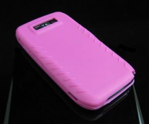 Soft Ribbed Silicone Skin Cover Case for Nokia E71 / E71x (AT&T) - Hot Pink