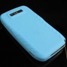 Soft Ribbed Silicone Skin Cover Case for Nokia E71 / E71x (AT&T) - Sky Blue