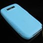 Soft Ribbed Silicone Skin Cover Case for Nokia E71 / E71x (AT&T) - Sky Blue