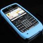 Soft Ribbed Silicone Skin Cover Case for Nokia E71 / E71x (AT&T) - Sky Blue