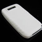 Soft Ribbed Silicone Skin Cover Case for Nokia E71 / E71x (AT&T) - White