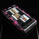 Hard Plastic Design Cover Case for Samsung Memoir T929 - Pink Heart