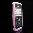 Soft Rubber Silicone Skin Cover Case for Nokia E71 - Baby Pink