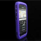 Soft Rubber Silicone Skin Cover Case for Nokia E71 - Purple Rain