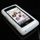 PREMIUM Matte Finish Textured Soft Rubber Silicone Case for LG Dare - Clear