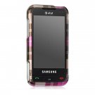 Hard Plastic Design Cover Case for Samsung Eternity A867 - Hot Pink Check