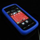 Soft Rubber Silicone Skin Cover Case for Nokia 5800 XpressMusic - Blue