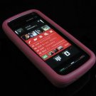 Soft Rubber Silicone Skin Cover Case for Nokia 5800 XpressMusic - Burgundy
