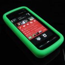 Soft Rubber Silicone Skin Cover Case for Nokia 5800 XpressMusic - Green