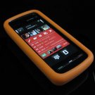 Soft Rubber Silicone Skin Cover Case for Nokia 5800 XpressMusic - Orange