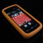 Soft Rubber Silicone Skin Cover Case for Nokia 5800 XpressMusic - Orange