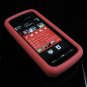 Soft Rubber Silicone Skin Cover Case for Nokia 5800 XpressMusic - Red