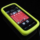 Soft Rubber Silicone Skin Cover Case for Nokia 5800 XpressMusic - Yellow