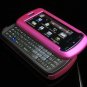 Hard Plastic Full View Rubber Feel Cover Case for LG Xenon GR500 (AT&T) - Hot Pink