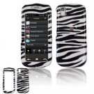 Hard Plastic Design Cover Case for Samsung Instinct S30 - Black / White Zebra