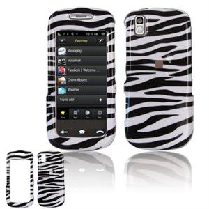 Hard Plastic Design Cover Case for Samsung Instinct S30 - Black / White Zebra