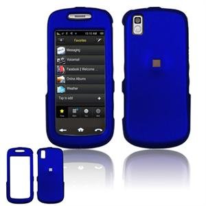 Hard Plastic Rubber Feel Cover Case for Samsung Instinct S30 - Dark Blue