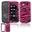 Hard Plastic Design Cover Case for LG Xenon GR500 (AT&T) - Hot Pink / Black Zebra
