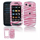 Hard Plastic Design Cover Case for Samsung Impression A877 (AT&T) - Pink / White Zebra