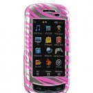Hard Plastic Design Cover Case for Samsung Impression A877 (AT&T) - Hot Pink / Silver Zebra