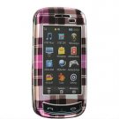Hard Plastic Design Cover Case for Samsung Impression A877 (AT&T) - Hot Pink Check