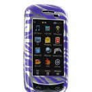 Hard Plastic Design Cover Case for Samsung Impression A877 (AT&T) - Purple / Silver Zebra