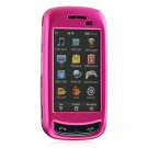 Hard Plastic Rubber Feel Cover Case for Samsung Impression A877 (AT&T) - Hot Pink
