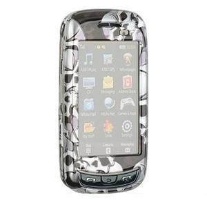 Hard Plastic Design Cover Case for Samsung Impression A877 (AT&T) - Black Skulls