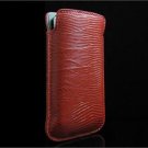 Premium Leather Slip-On Pouch Cover Case for Samsung Magnet A257 (AT&T) - Red