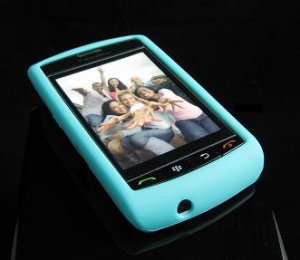 High Quality Premium Soft Rubber Silicone Cover Case for BlackBerry Storm - Turquoise
