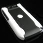 Hard Plastic Robotic Cover Case for Nokia E71 - Black / White