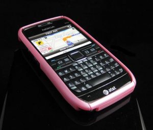 Hard Plastic Robotic Cover Case for Nokia E71 - Pink