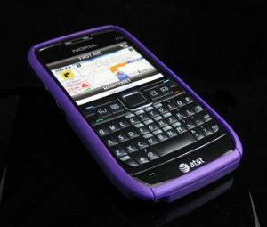 Hard Plastic Robotic Cover Case for Nokia E71 - Purple